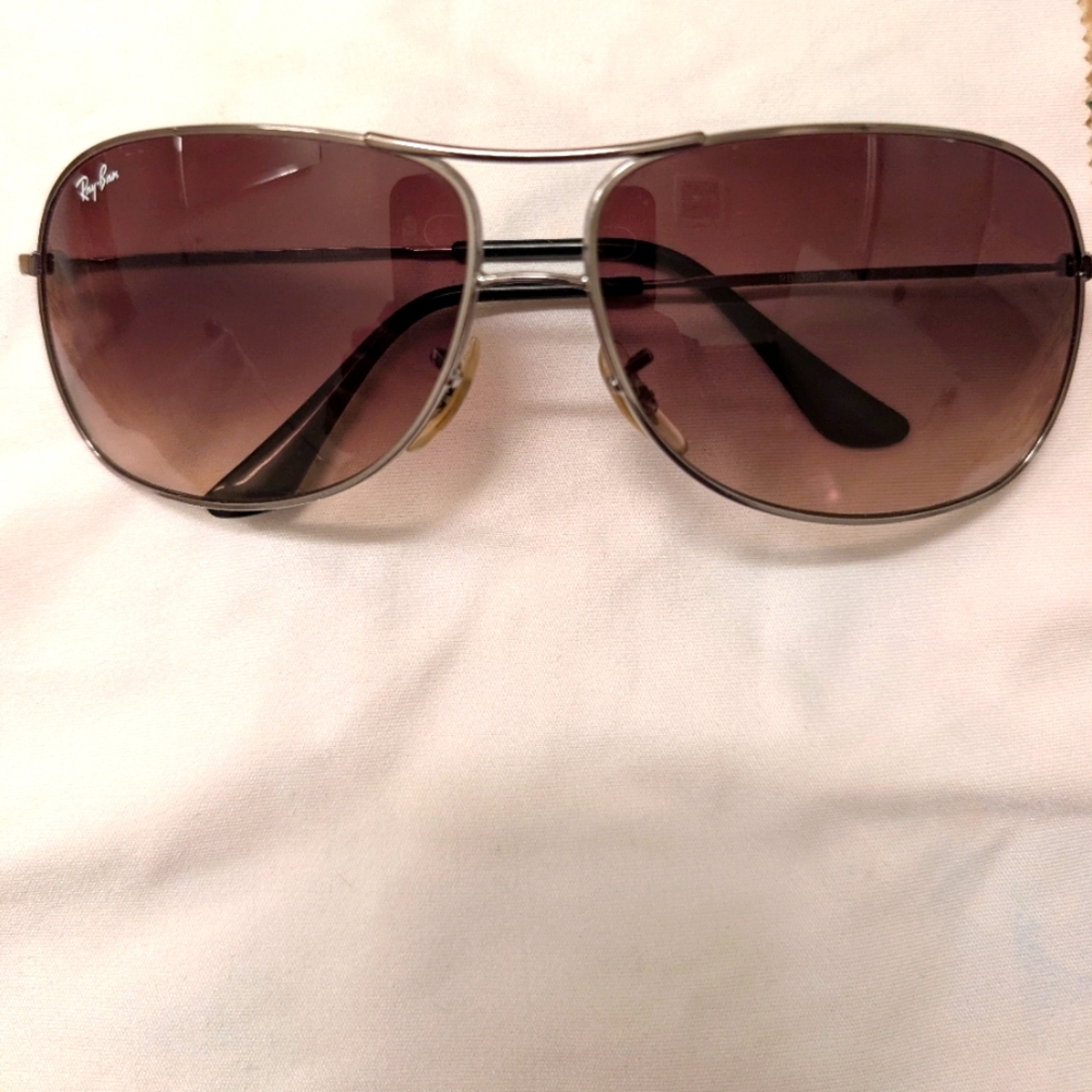 Authentic Ray-Ban RB3267 004/13 Silver Aviator Sunglasses UNISEX